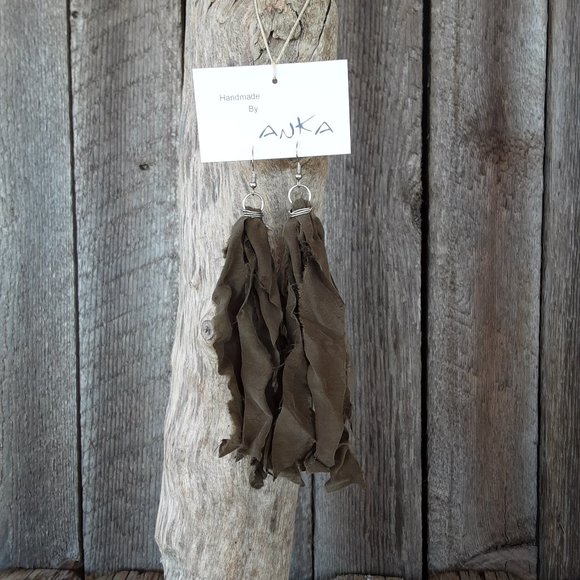 Handmade Fabric Earrings - Picture 3 of 7